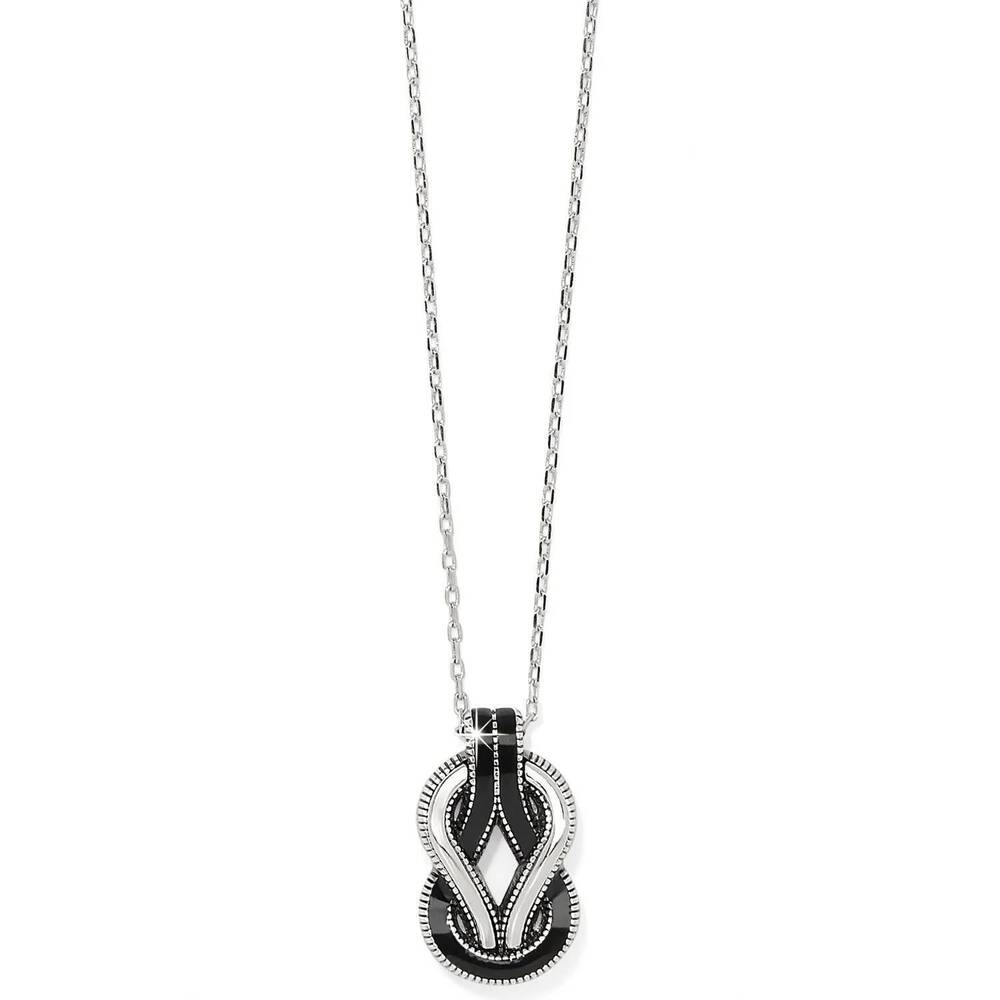 NEW BRIGHTON women's interlok harmony necklace in black